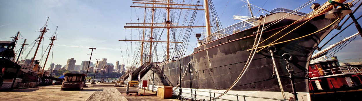A historic ship docked
